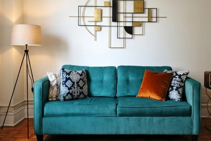 Clean, organized living room